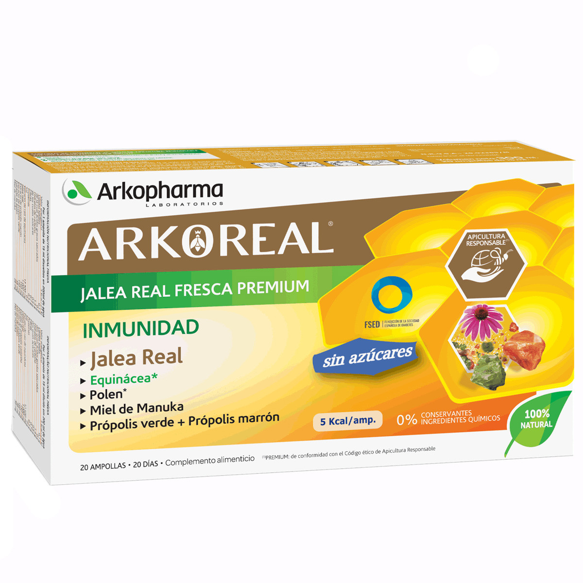 Imagen de Arkopharma Arkoreal jalea real inmunidad sin azúcar 20 ampollas