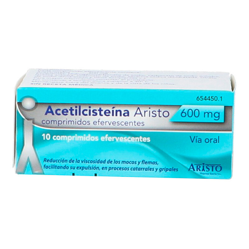Imagen de Aristo acetilcisteina 600mg 10 comprimidos efervescentes